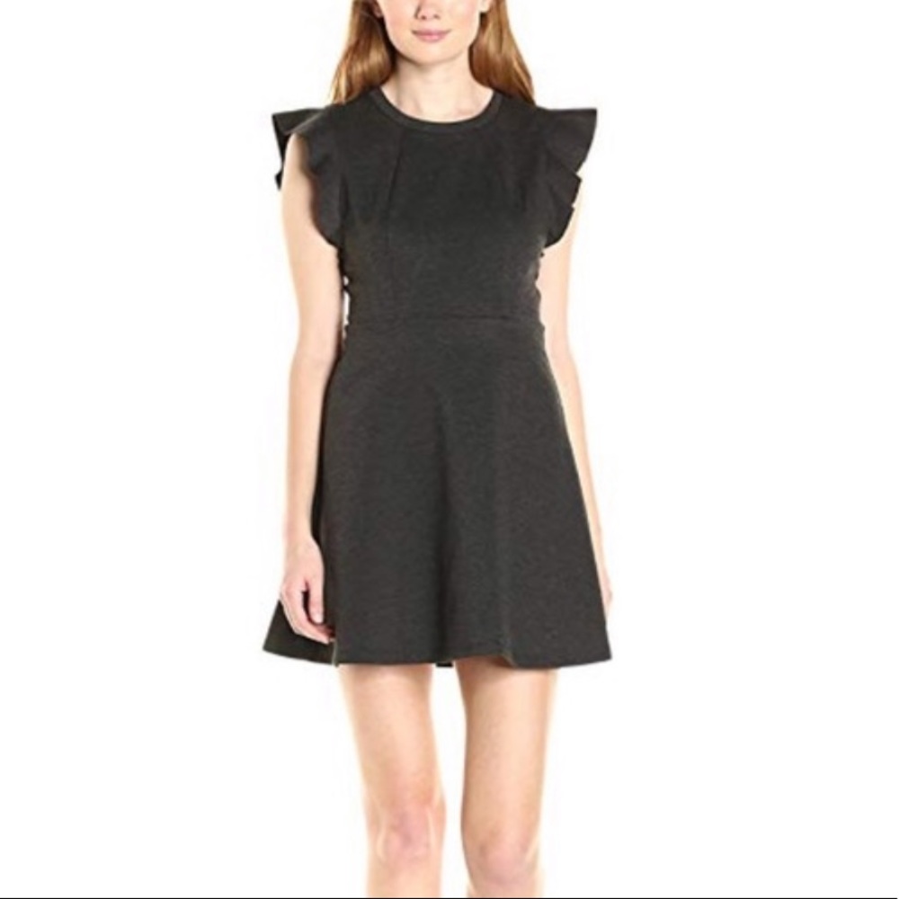 BCBGeneration Fit and Flare Grey Dress Sz 6
